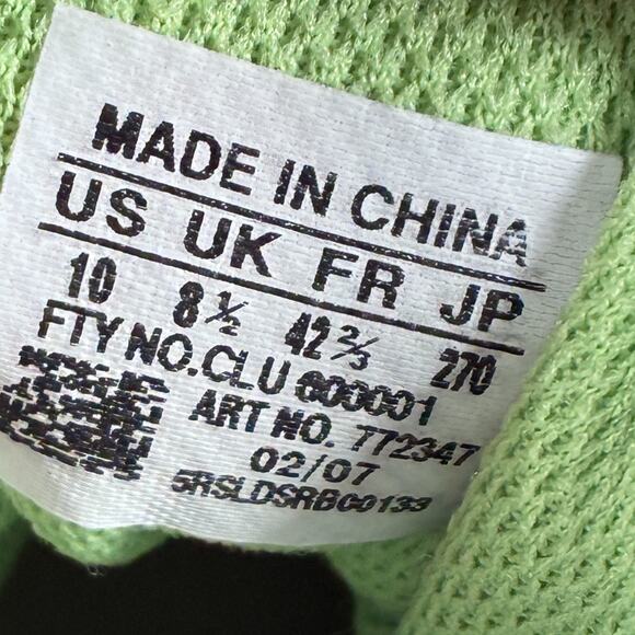 Adidas Boost Green White Lightweight Lace Up Running Shoes 772347 Womens Size 10 - Picture 9 of 10